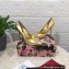 Dolce & Gabbana Heel 10.5cm leather Pumps Gold with Crystal Bow 2023