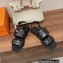 Hermes leather Grace Sandals Black 2023
