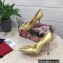 Dolce & Gabbana Heel 10.5cm leather Pumps Gold with Crystal Bow 2023