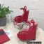 Dolce & Gabbana Heel 15cm Platform 4cm DG Logo Patent leather wedges sandals Red 2023
