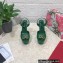 Dolce & Gabbana Heel 15cm Platform 4cm DG Logo Patent leather wedges sandals Green 2023