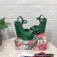 Dolce & Gabbana Heel 15cm Platform 4cm DG Logo Patent leather wedges sandals Green 2023