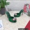 Dolce & Gabbana Heel 10.5cm Patent leather mules Green with floral embellishment 2023