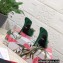 Dolce & Gabbana Heel 10.5cm Patent leather mules Green with floral embellishment 2023