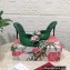 Dolce & Gabbana Heel 10.5cm Patent leather mules Green with floral embellishment 2023