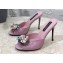 Dolce & Gabbana Heel 10.5cm Patent leather mules Pink with floral embellishment 2023