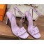 Hermes Heel 10.5cm leather Gala Sandals Violet 2023