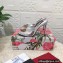 Dolce & Gabbana Heel 10.5cm leather mules Silver with floral embellishment 2023
