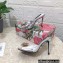 Dolce & Gabbana Heel 10.5cm leather mules Silver with floral embellishment 2023