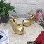 Dolce & Gabbana Heel 15cm Platform 4cm leather wedges sandals Gold 2023