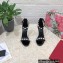 Dolce & Gabbana Heel 10.5cm Polished calfskin sandals Black with rhinestones 2023