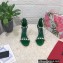 Dolce & Gabbana Heel 10.5cm Polished calfskin sandals Green with rhinestones 2023