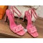 Hermes Heel 10.5cm leather Gala Sandals Pink 2023