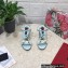 Dolce & Gabbana Heel 10.5cm print Floral sandals Light Blue 2023