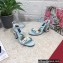 Dolce & Gabbana Heel 10.5cm print Floral sandals Light Blue 2023