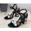 Dolce & Gabbana Heel 10.5cm print Floral sandals Black 2023