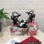Dolce & Gabbana Heel 10.5cm print Floral sandals Black 2023