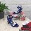 Dolce & Gabbana Heel 10.5cm print Floral sandals Blue 2023