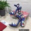Dolce & Gabbana Heel 10.5cm print Floral sandals Blue 2023