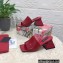 Dolce & Gabbana geometric Heel 6.5cm Patent leather mules Red 2023