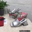 Dolce & Gabbana geometric Heel 6.5cm leather mules Silver 2023