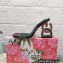 Dolce & Gabbana Crystal DG Pop Heel 10.5cm criss-cross straps Mules PVC Black 2023