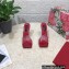 Dolce & Gabbana Crystal DG Pop Heel 10.5cm criss-cross straps Mules PVC Red 2023