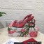 Dolce & Gabbana Crystal DG Pop Heel 10.5cm criss-cross straps Mules PVC Red 2023