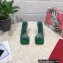 Dolce & Gabbana Crystal DG Pop Heel 10.5cm criss-cross straps Mules PVC Green 2023