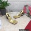 Dolce & Gabbana Crystal DG Pop Heel 10.5cm criss-cross straps Mules PVC Gold 2023
