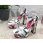 Dolce & Gabbana Heel 15cm Platform 5cm Printed fabric sandals White 2023