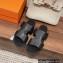 Hermes Devise Sandals in calfskin Black 2023