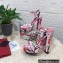 Dolce & Gabbana Heel 15cm Platform 5cm Printed fabric sandals Pink 2023