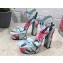 Dolce & Gabbana Heel 15cm Platform 5cm Printed fabric sandals Light Blue 2023