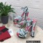 Dolce & Gabbana Heel 15cm Platform 5cm Printed fabric sandals Light Blue 2023