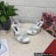 Dolce & Gabbana Heel 12cm Platform 1.5cm criss-cross straps sandals White with rhinestone 2023