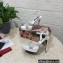 Dolce & Gabbana Heel 12cm Platform 1.5cm criss-cross straps sandals White with rhinestone 2023