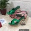 Dolce & Gabbana Crystal DG Pop Heel 10.5cm criss-cross straps Mules Crocodile-print calfskin Green 2023
