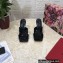 Dolce & Gabbana Crystal DG Pop Heel 10.5cm criss-cross straps Mules Patent Black 2023