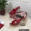 Dolce & Gabbana Crystal DG Pop Heel 10.5cm criss-cross straps Mules Patent Red 2023