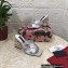Dolce & Gabbana Crystal DG Pop Heel 10.5cm criss-cross straps Mules Crocodile-print calfskin Silver 2023