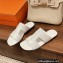 Hermes Devise Sandals in calfskin White 2023