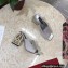 Dolce & Gabbana DG Pop Heel 10.5cm Leather Mules Silver with fusible rhinestone 2023