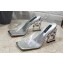 Dolce & Gabbana DG Pop Heel 10.5cm criss-cross straps Mules PVC Silver 2023