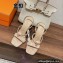 Hermes Heel 9.5cm Glamour Sandals in suede goatskin Beige/Gold 2023