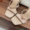 Hermes Heel 9.5cm Glamour Sandals in suede goatskin Beige/Gold 2023