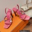 Hermes Heel 9.5cm Glamour Sandals in suede goatskin Pink 2023