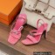 Hermes Heel 9.5cm Glamour Sandals in suede goatskin Pink 2023