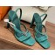 Hermes Heel 9.5cm Glamour Sandals in suede goatskin Green 2023