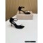Jimmy Choo Heel 7.5cm Satin Sandals Black with Pearl embellished 2023